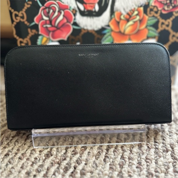 Saint Laurent Zip Around Leather Long Wallet - Picture 1 of 10